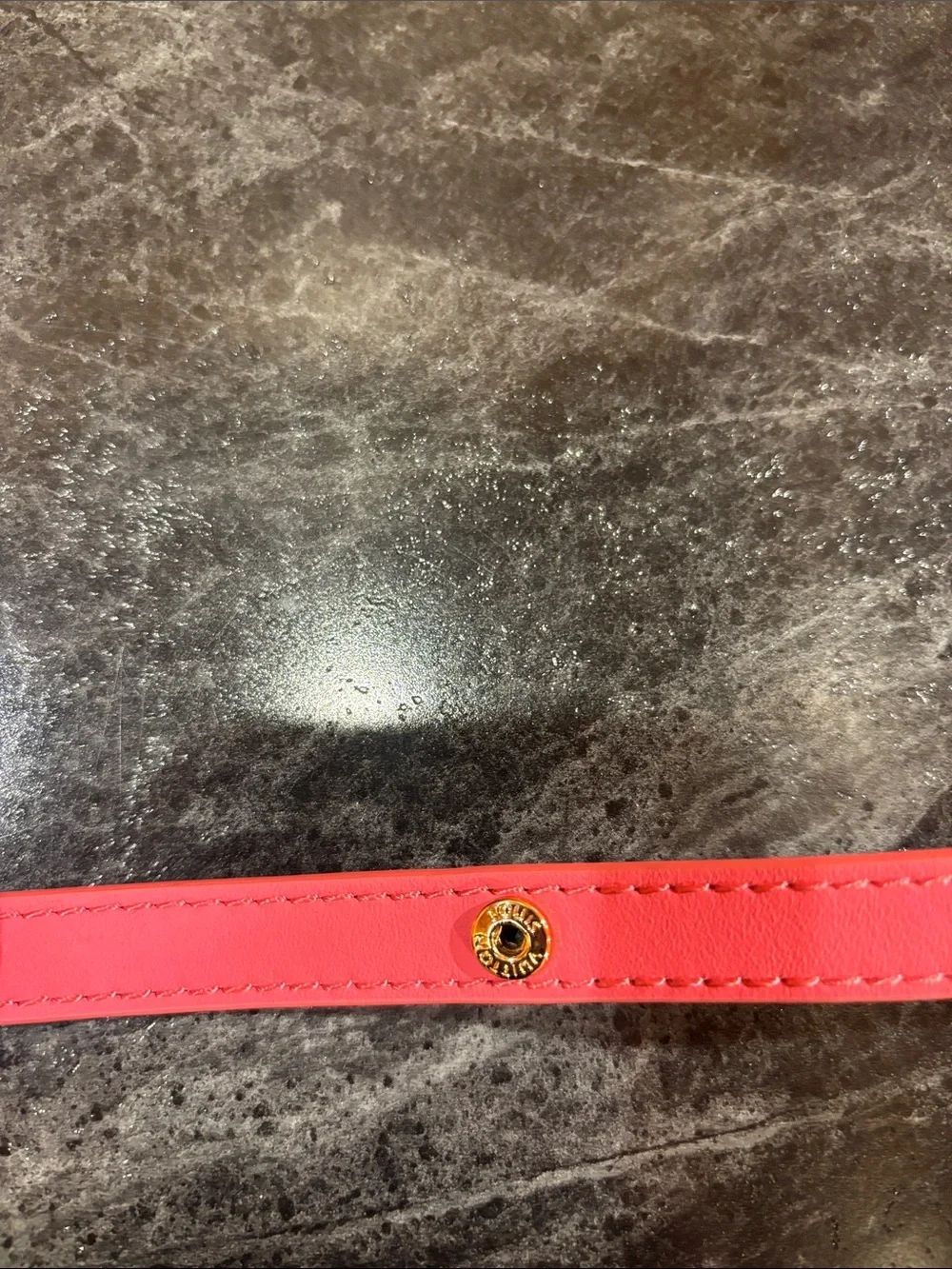 Louis Vuitton Hot Pink Leather Detachable Strap with Gold Hardware